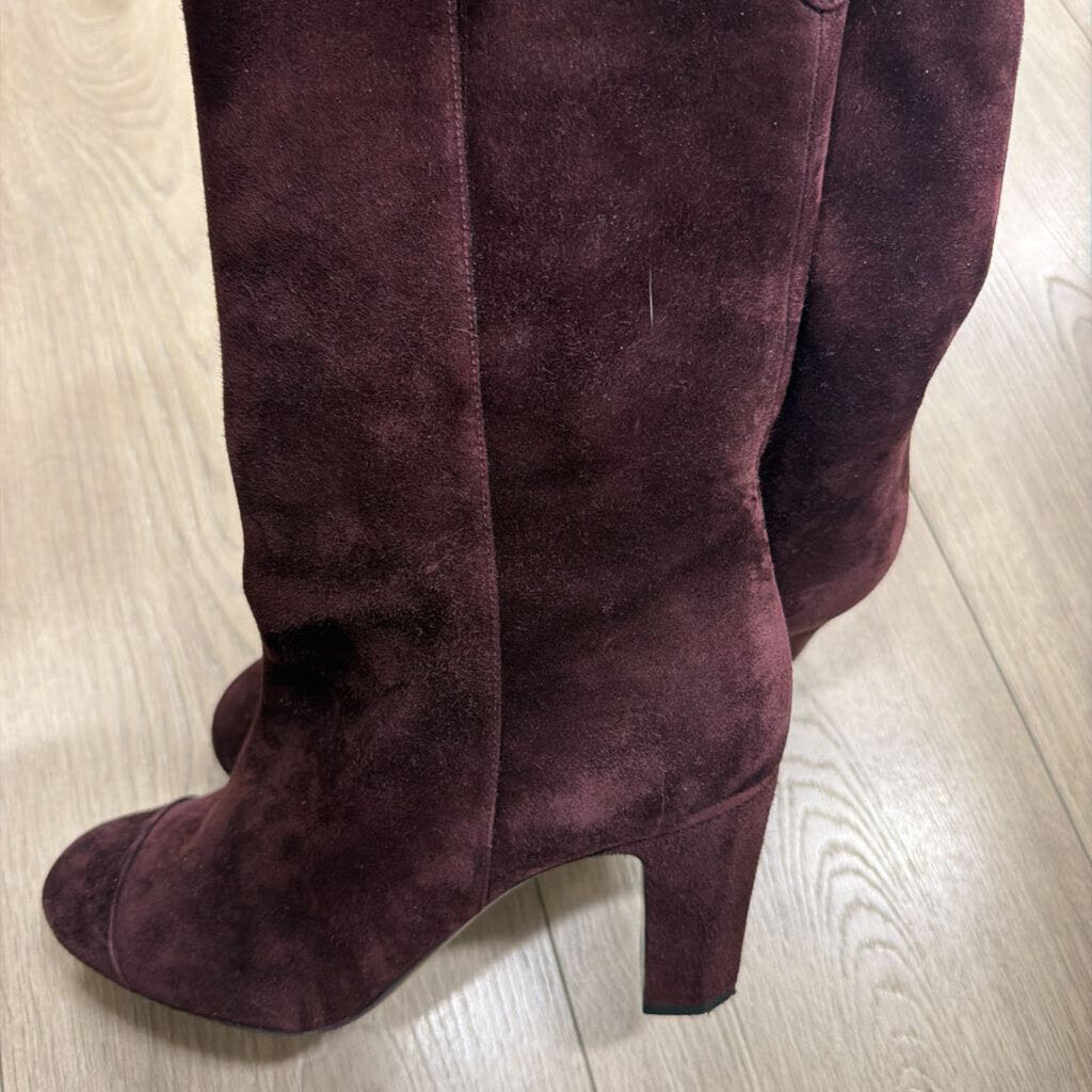 Burgundy Suede Boot, 38