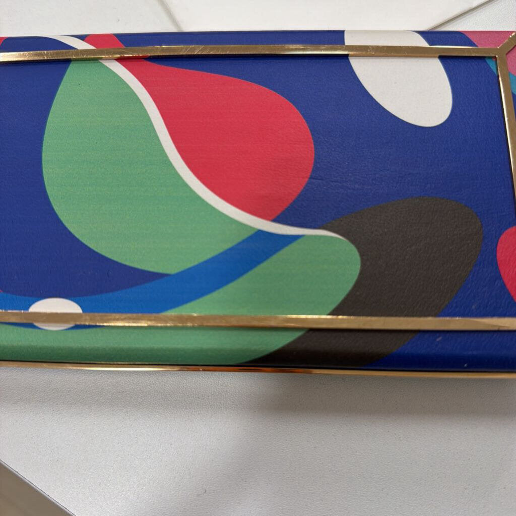 Multi Color Print Clutch (As Is est retail 1995)