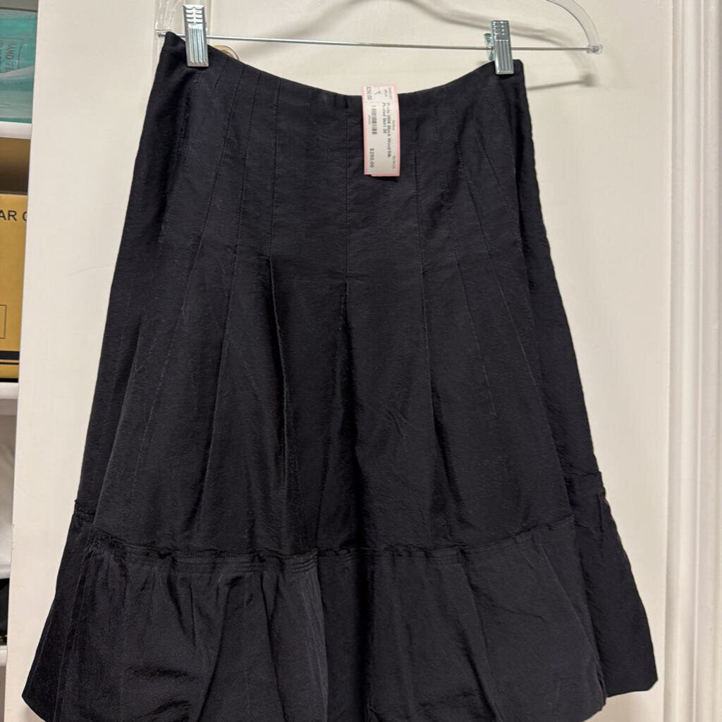2006 Black Wool/Silk Pleated Skirt