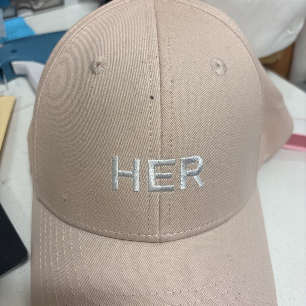 Light Pink "Her" Baseball Cap