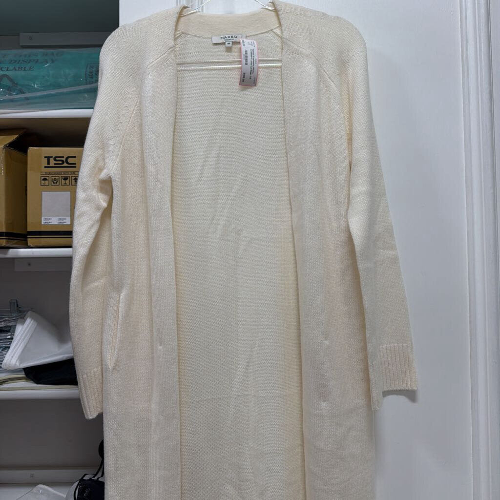 White Cashmere Long Cardigan