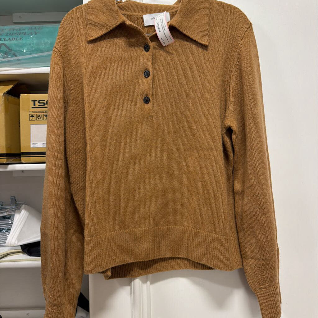 Brown Wool/Cashmere Sweater Polo