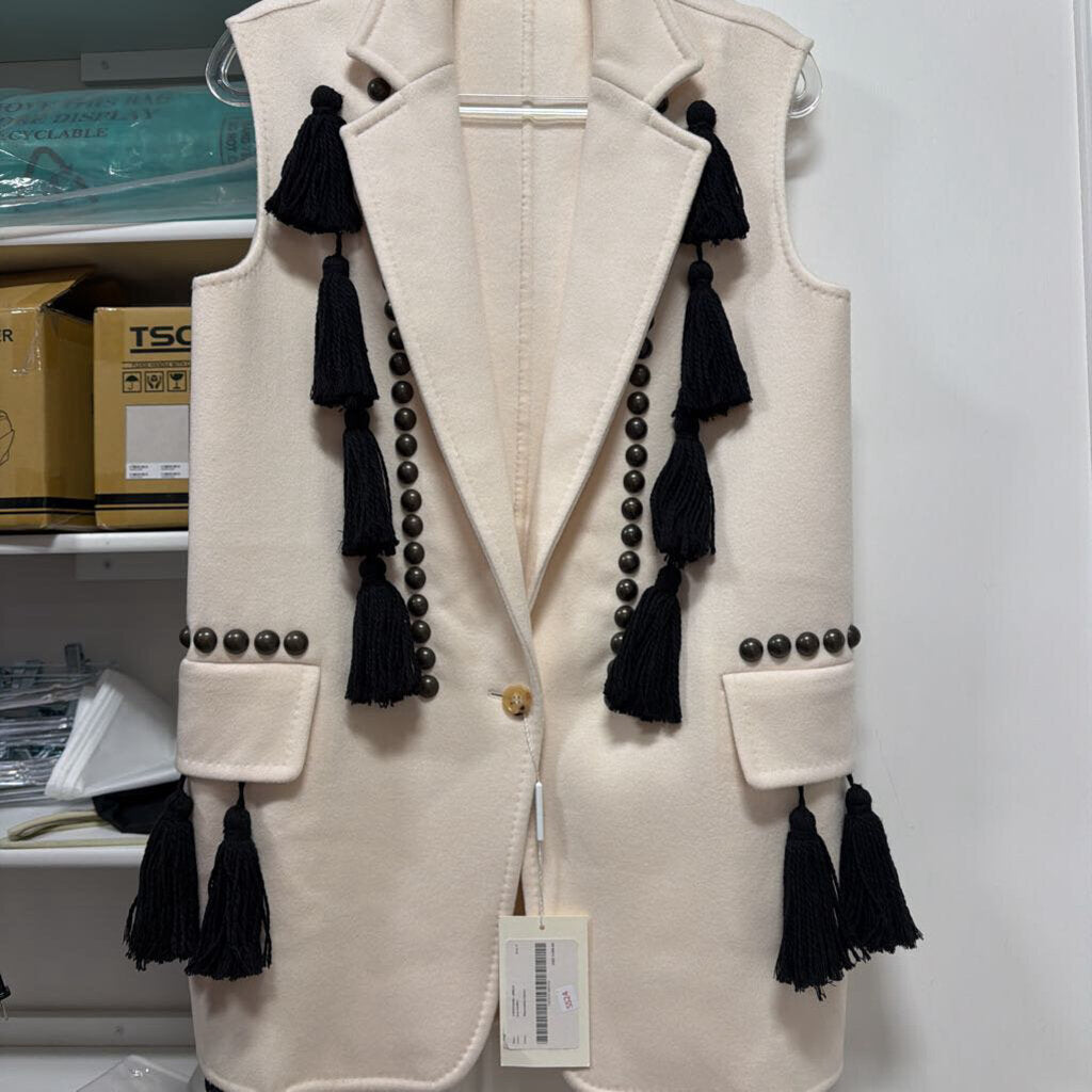 Cream Wool Sleeveless Blazer (NWT 3060)