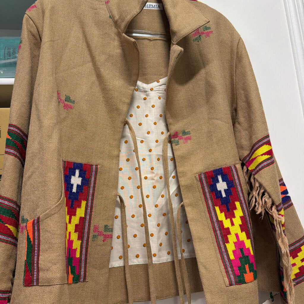 Beige Wool Western Blanket Jacket (NWT 1150)