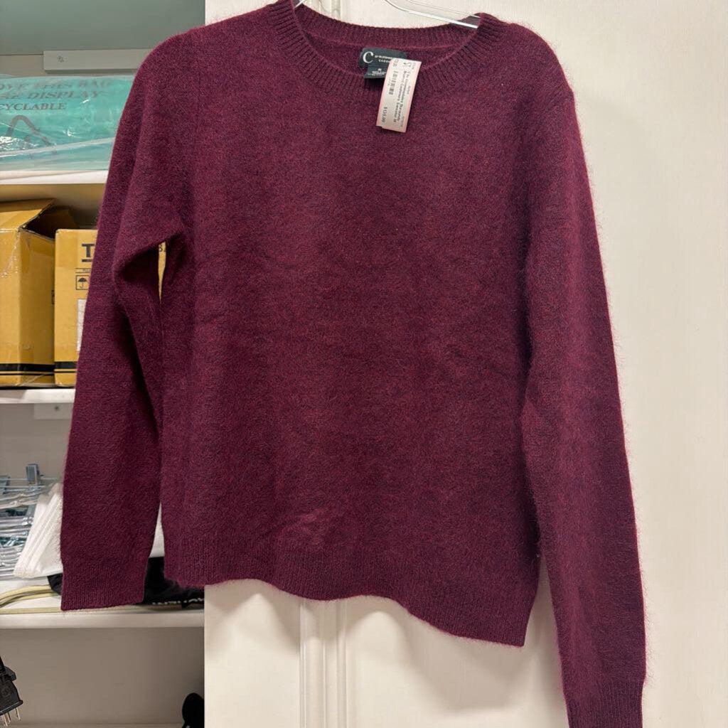 Burgundy Brushed Cashmere Sweater