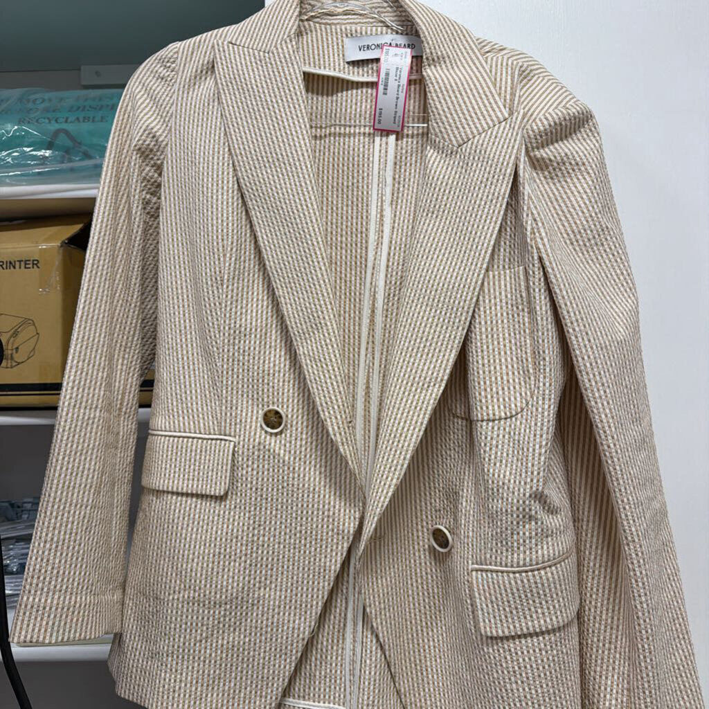 Brown Striped Blazer