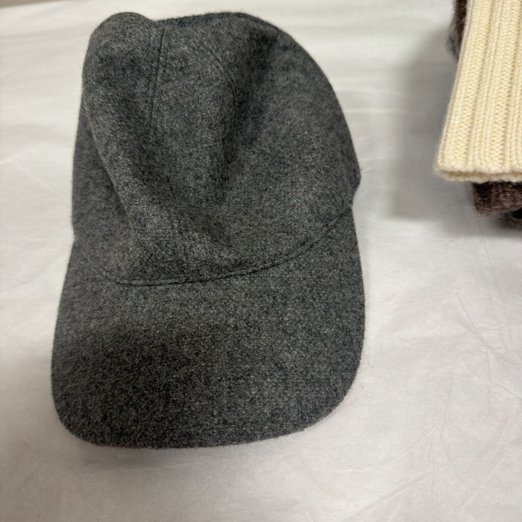 Grey Wool Baseball Cap