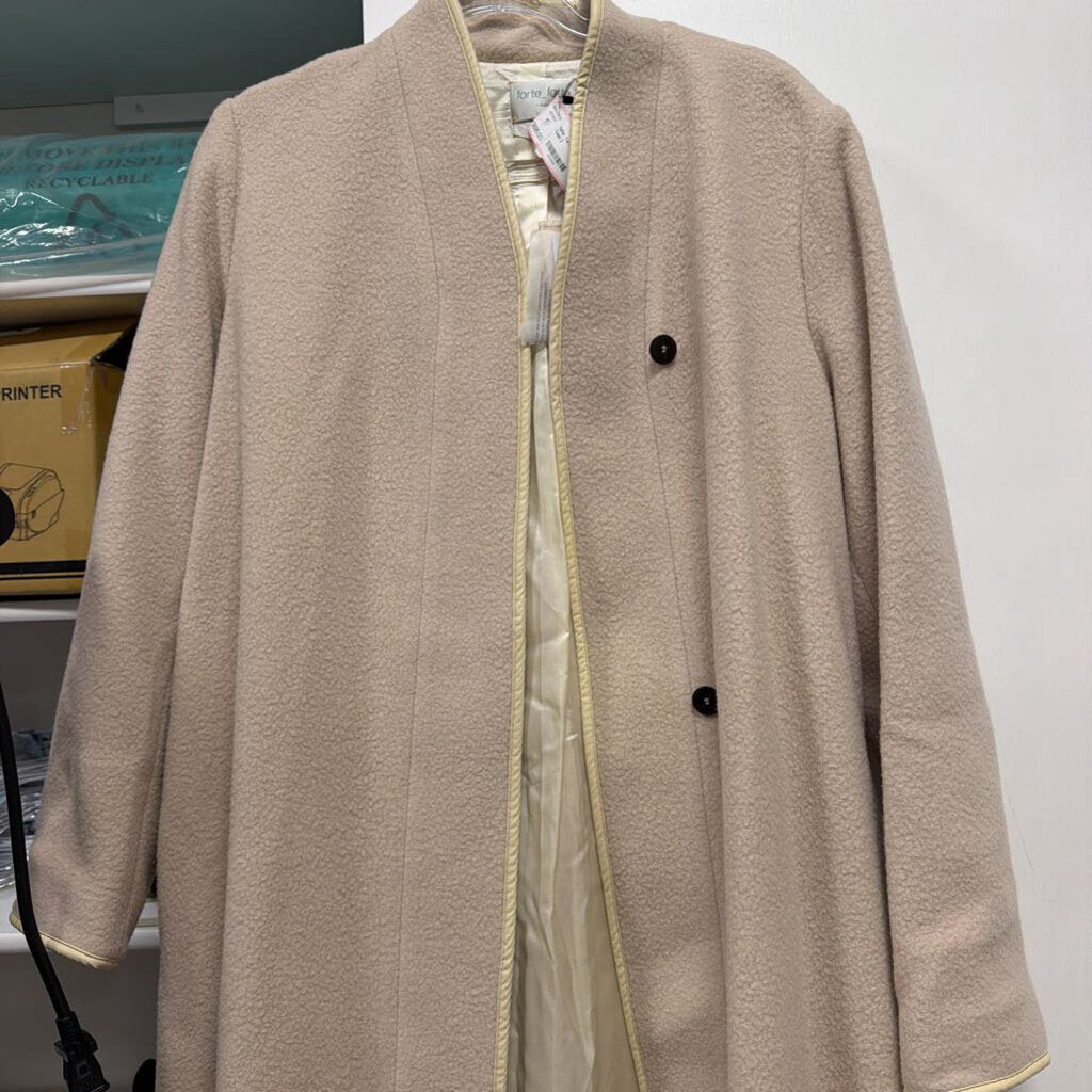 Beige Wool Blend Coat