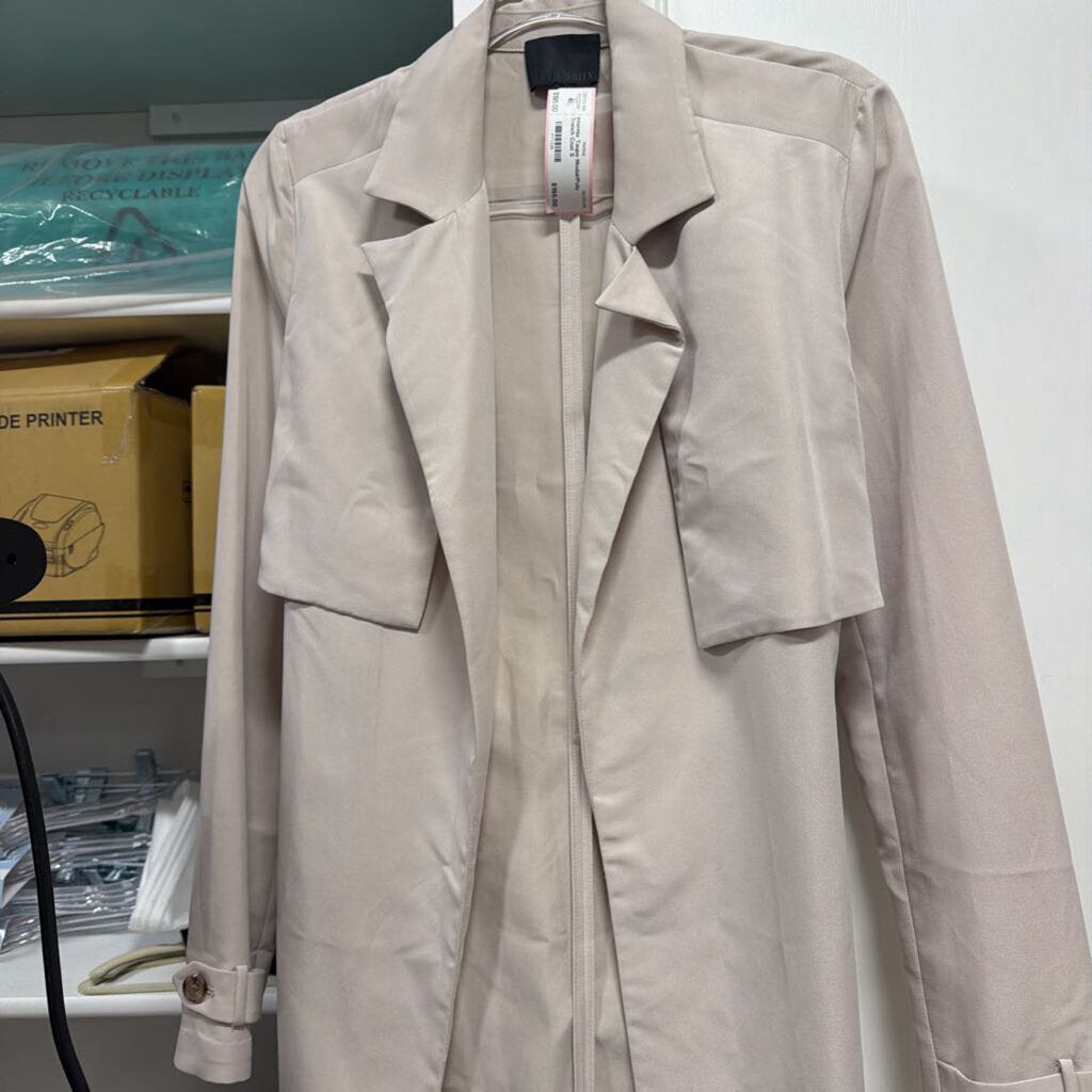Taupe Modal/Poly Trench Coat