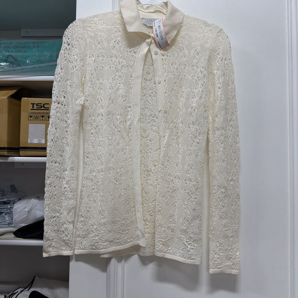 Cream Silk/Wool Lace Top