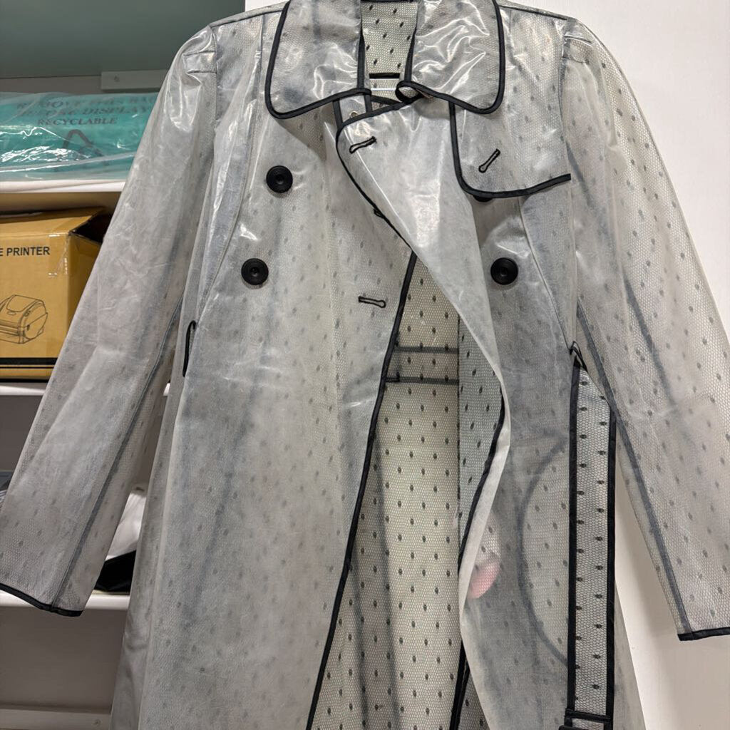 Clear PVC Polkadot Raincoat (645)