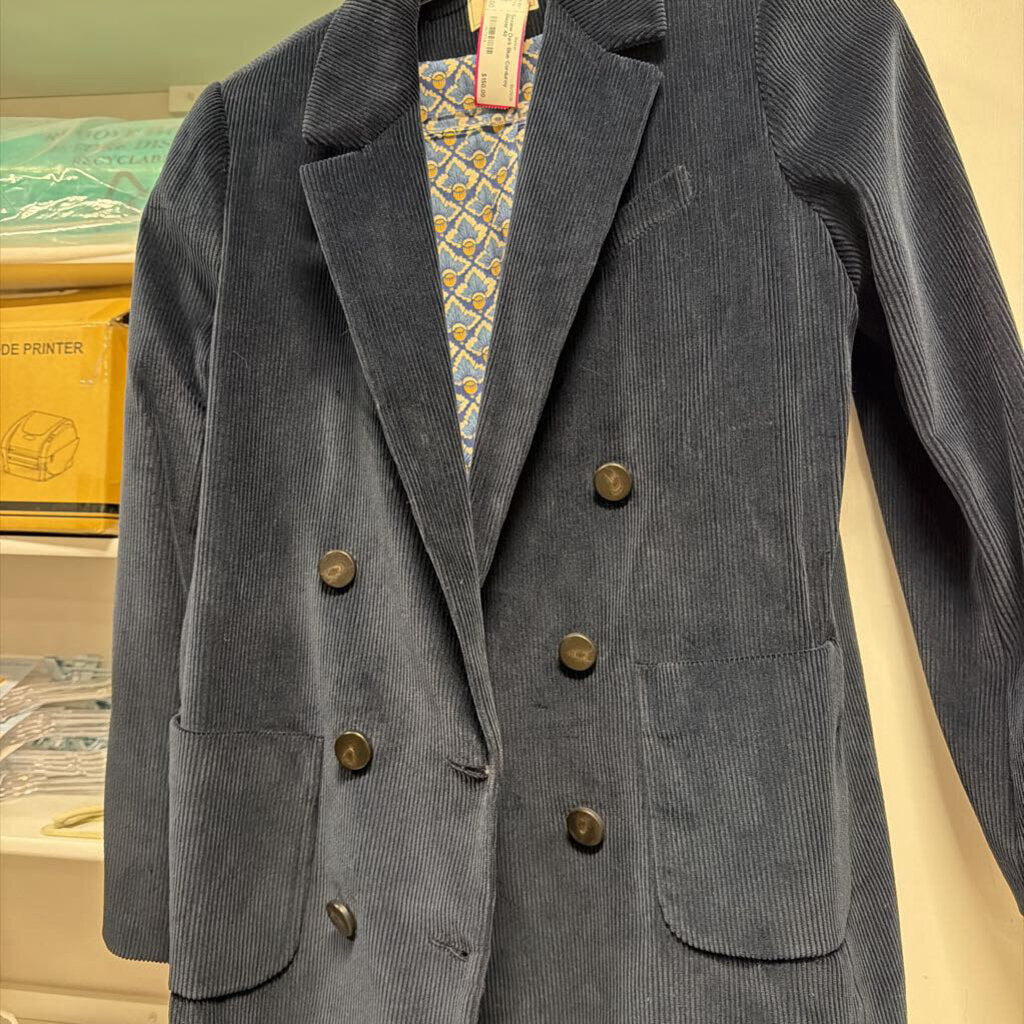 Dark Blue Corduroy Blazer