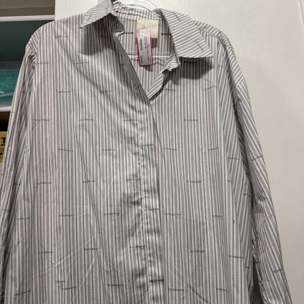 White Stripe Cotton Button Shirt