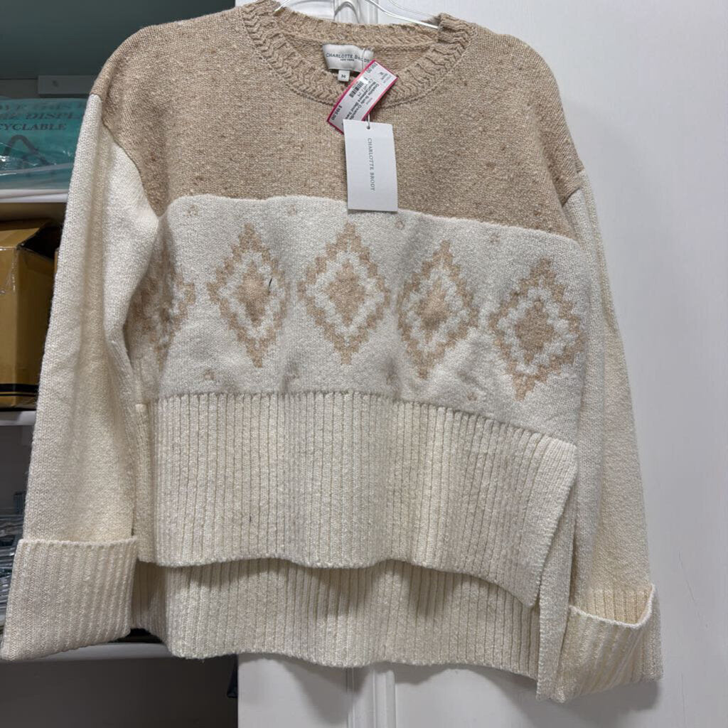 Cream/Beige Wool/Cashmere Blend Sweater (NWT)