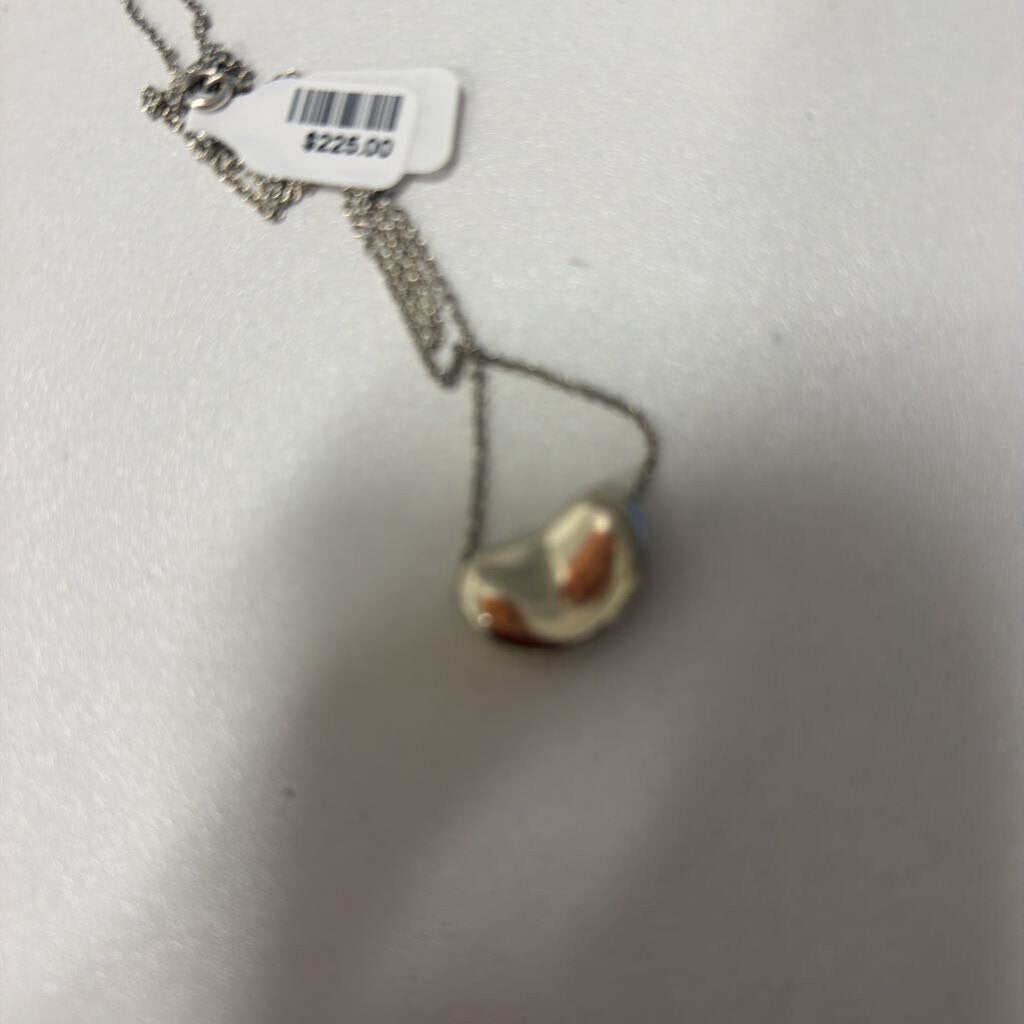 Silver Floating Bean Necklace