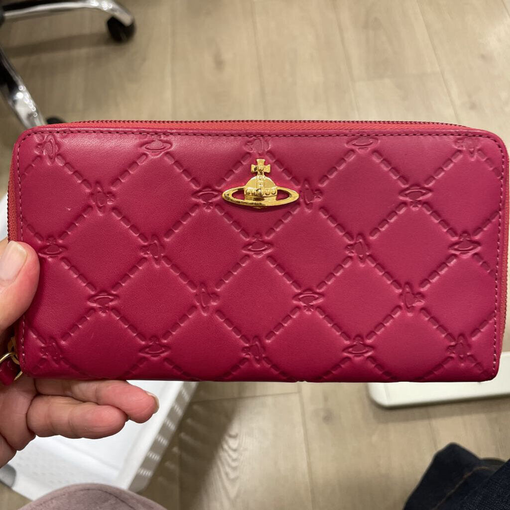 Pink Zip Around Wallet