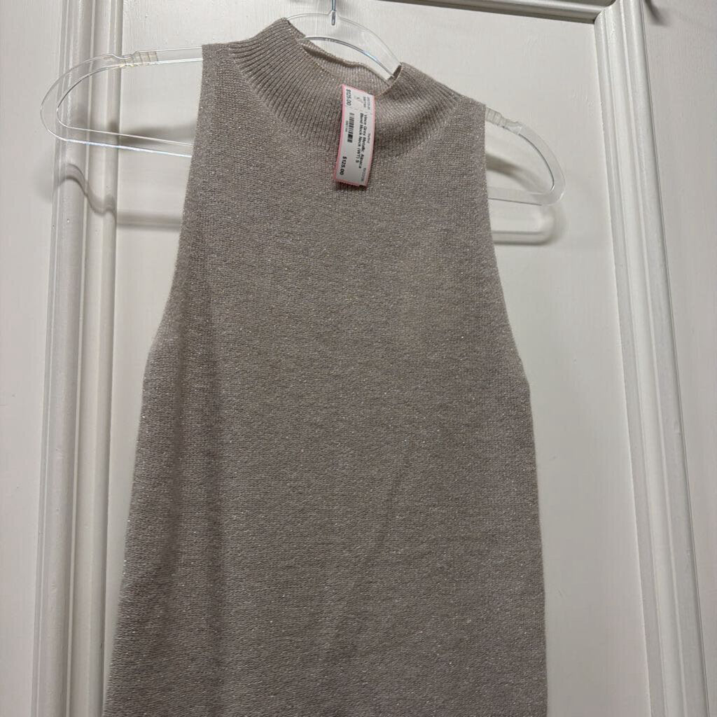 Grey Metallic Alpaca Blend Mock Neck (WT)