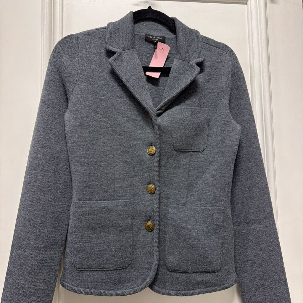 Grey Wool Blazer
