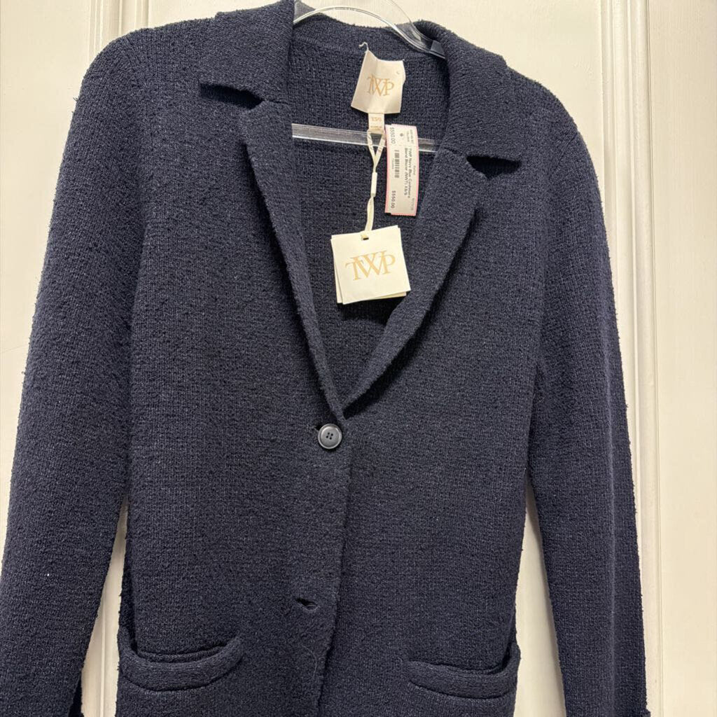Navy Blue Cashmere Blend Blazer (NWT)
