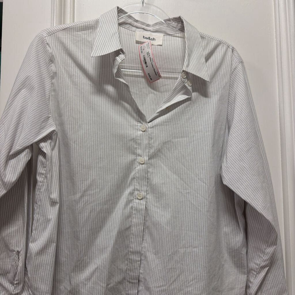 White Cotton Pinstripe Shirt