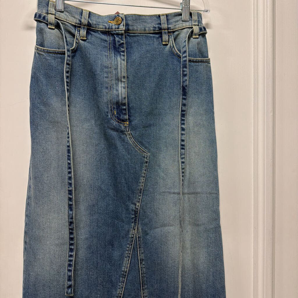 Blue Denim Midi Skirt (NWT)