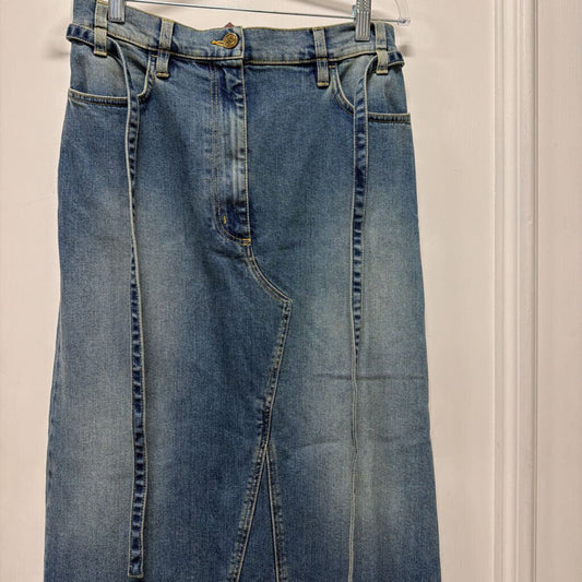Blue Denim Midi Skirt (NWT)