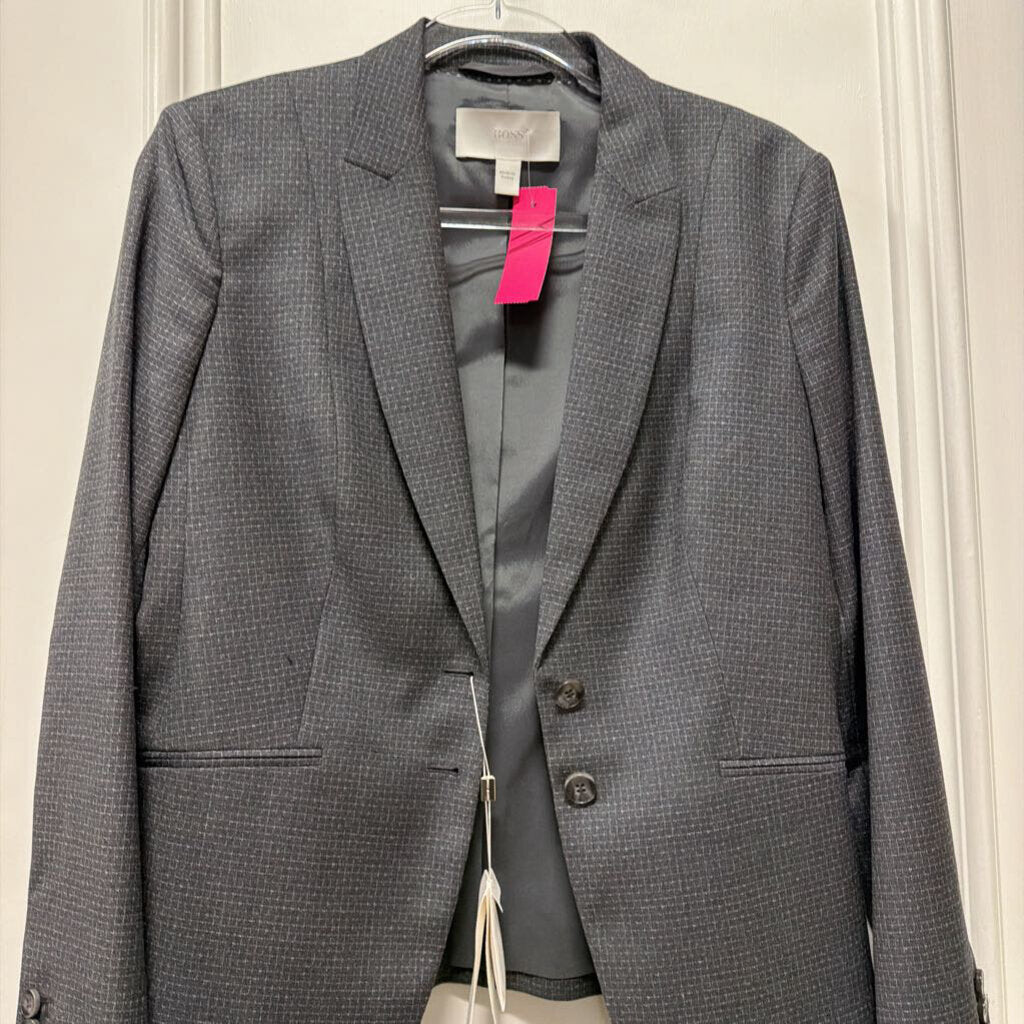 Grey Wool Print Blazer (NWT), 8