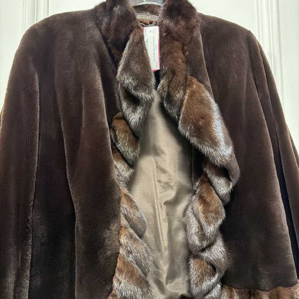 Brown Fur Trim Jakcet, M