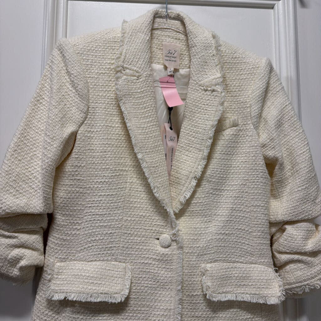 Cream Cotton Tweed Blazer (NWT)