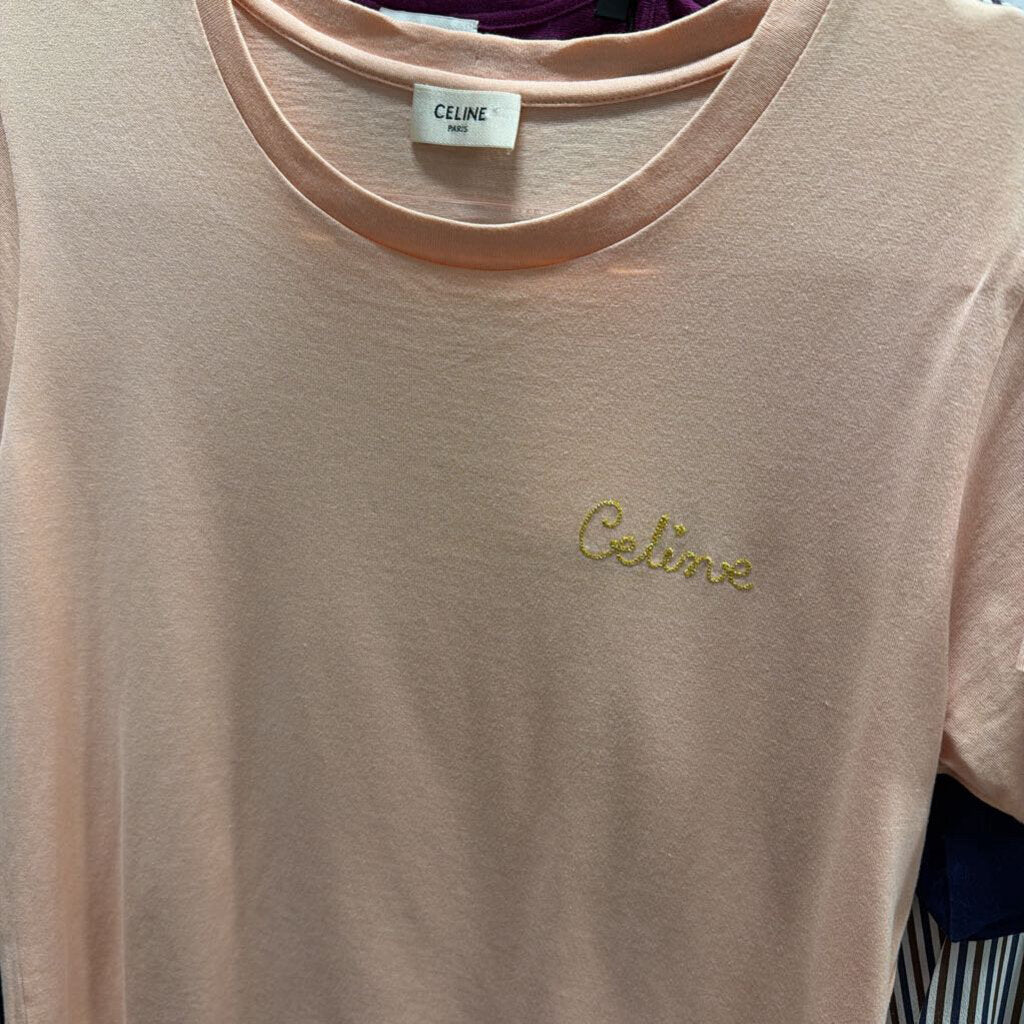 Pink Cotton Logo Tee