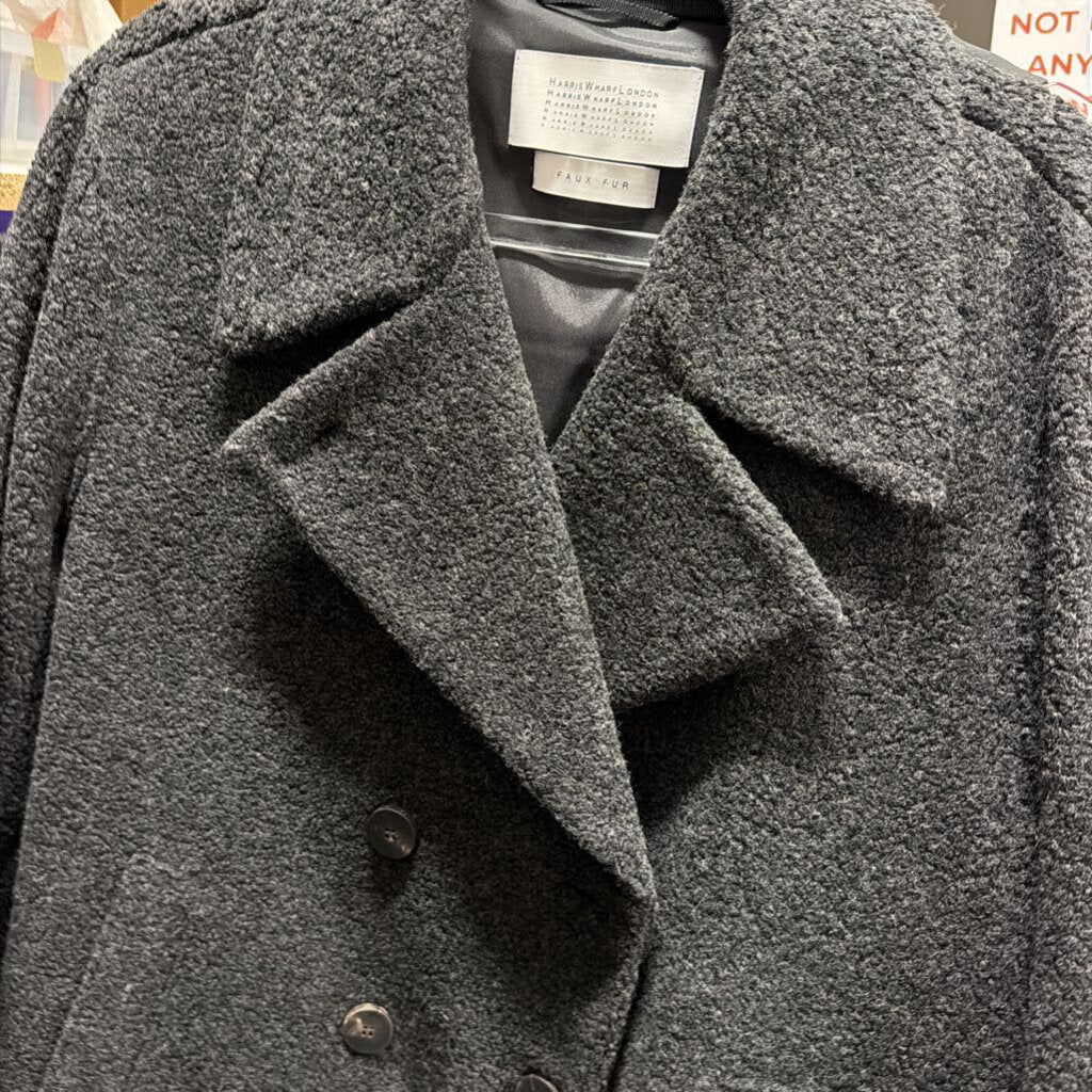 Charcoal Grey Wool Blend Coat (NWT), 46