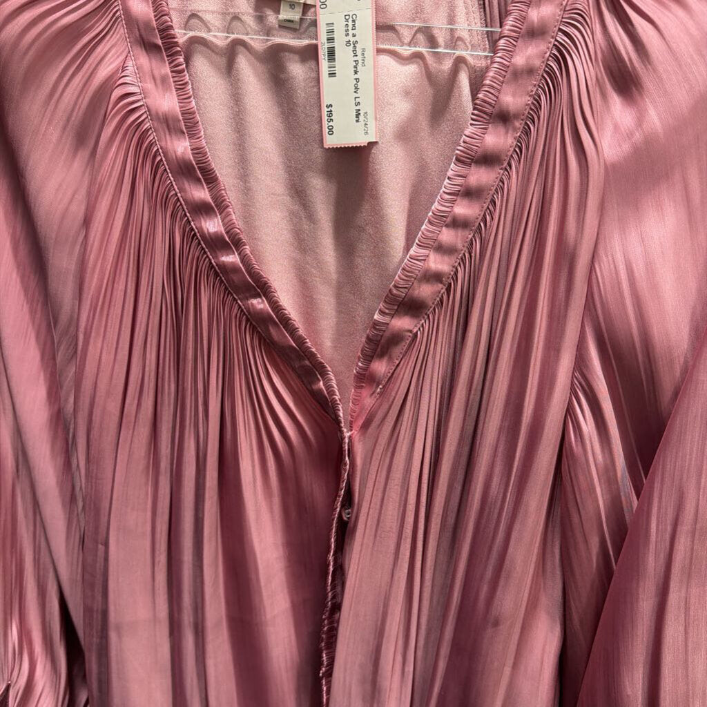 Pink Poly LS Mini Dress