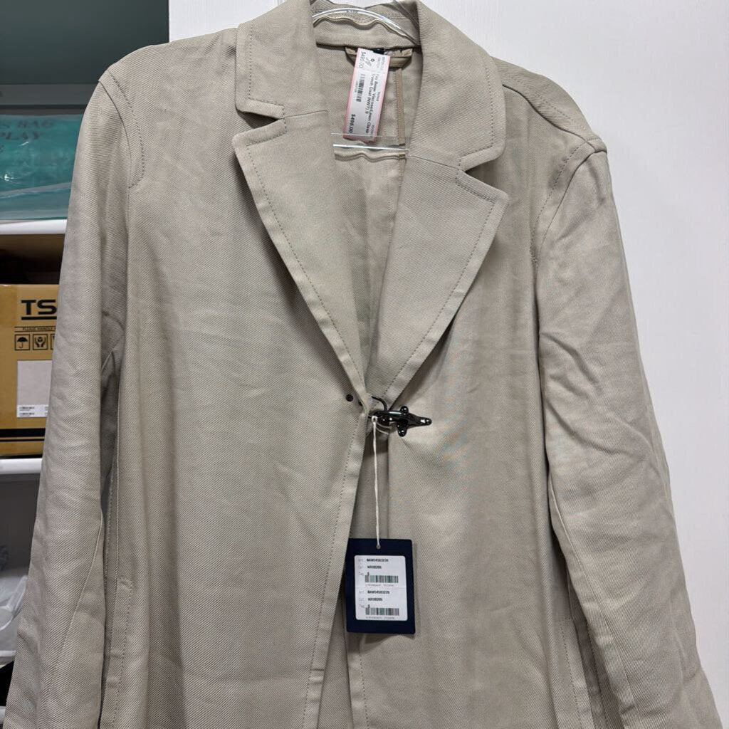 Beige Viscose/Linen Clasp Trench Coat (NWT)