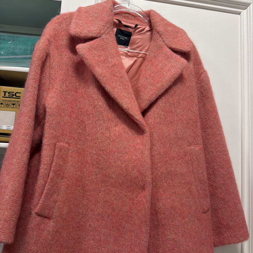 Pink Wool Blend Coat