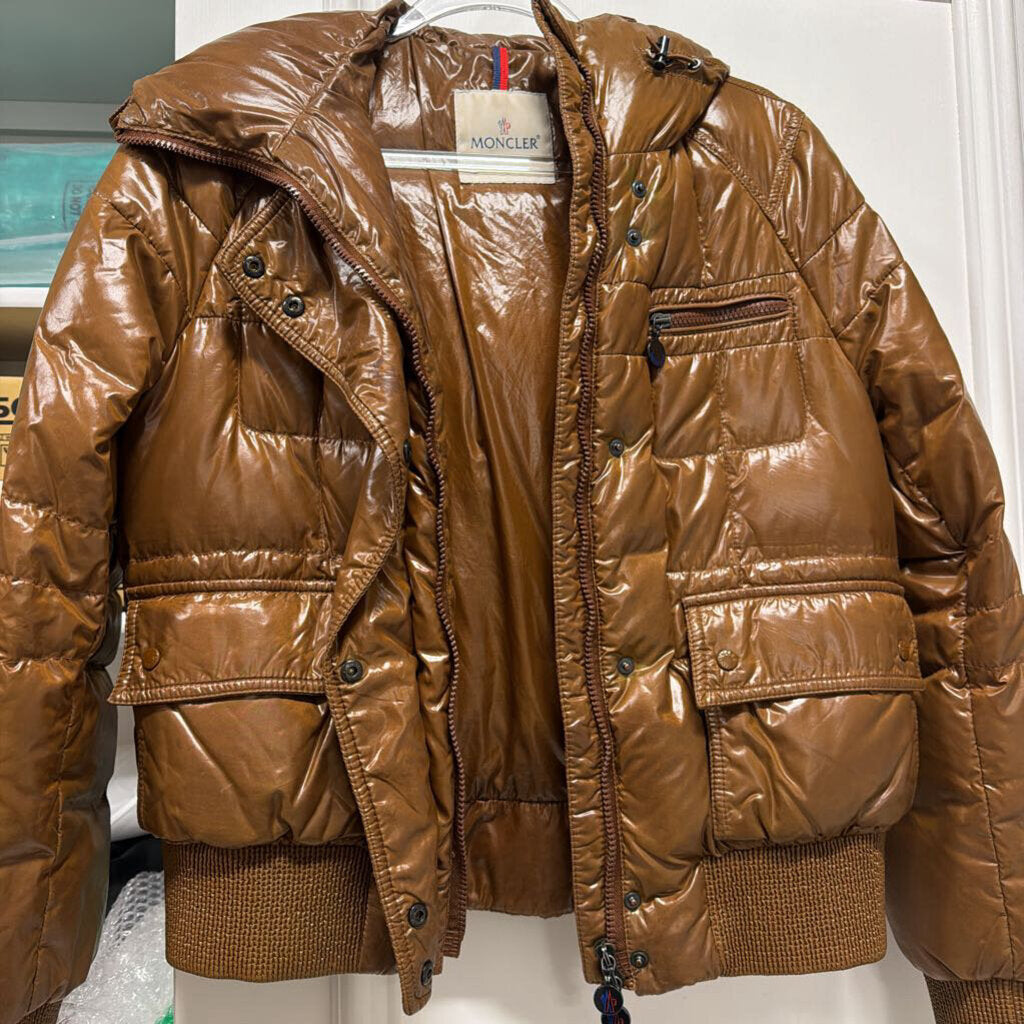Brown Poly/Down Puffer Coat