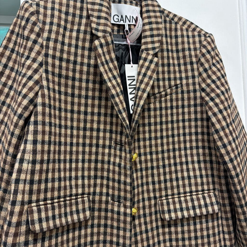 Brown Plaid Blazer (NWT 595)