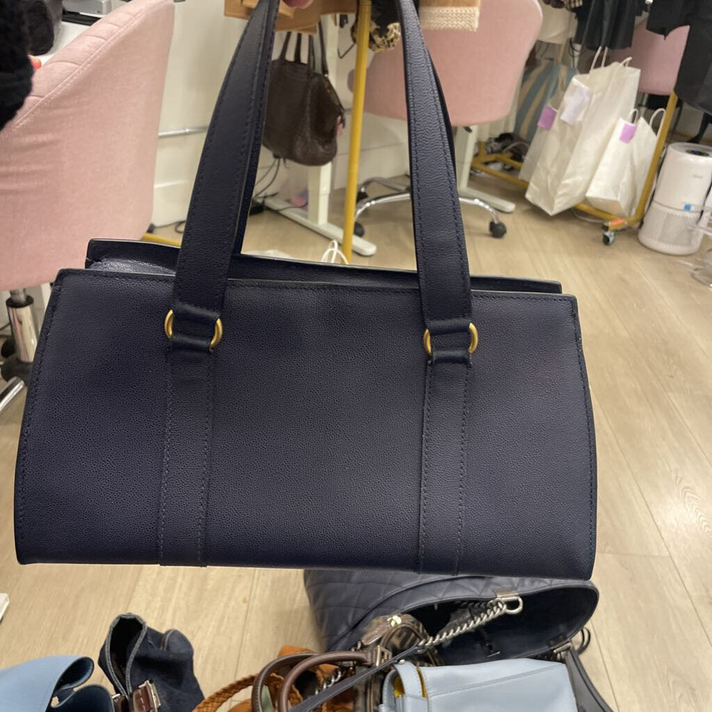 Navy Triomphe Trapezoid Top Handle