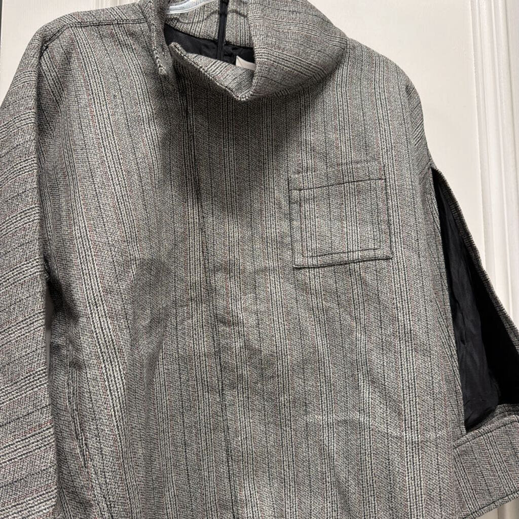 Grey Wool Zippered Blouse (NWT 550)