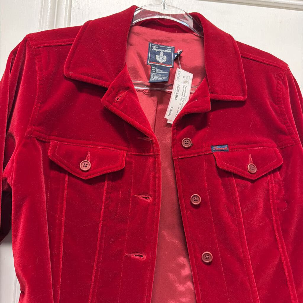Red Velvet Faconnable Stretch Jacket