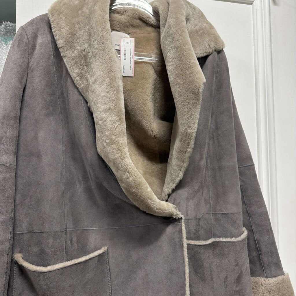 Grey Shearling Coat