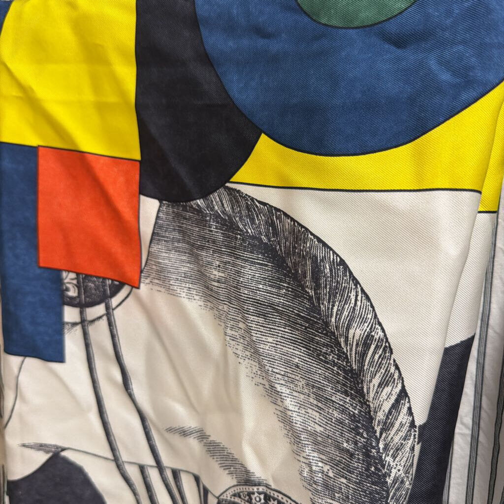 Multicolor Pattern Silk Scarf