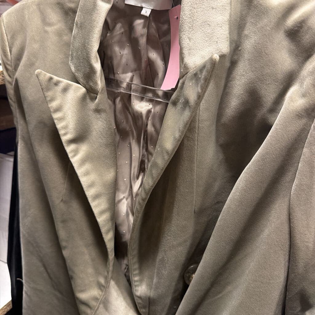 Grey Velvet Blazer