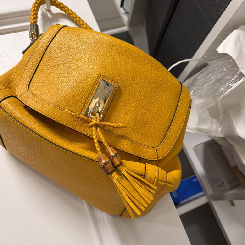 Mustard Leather Bella Shoulder Bag