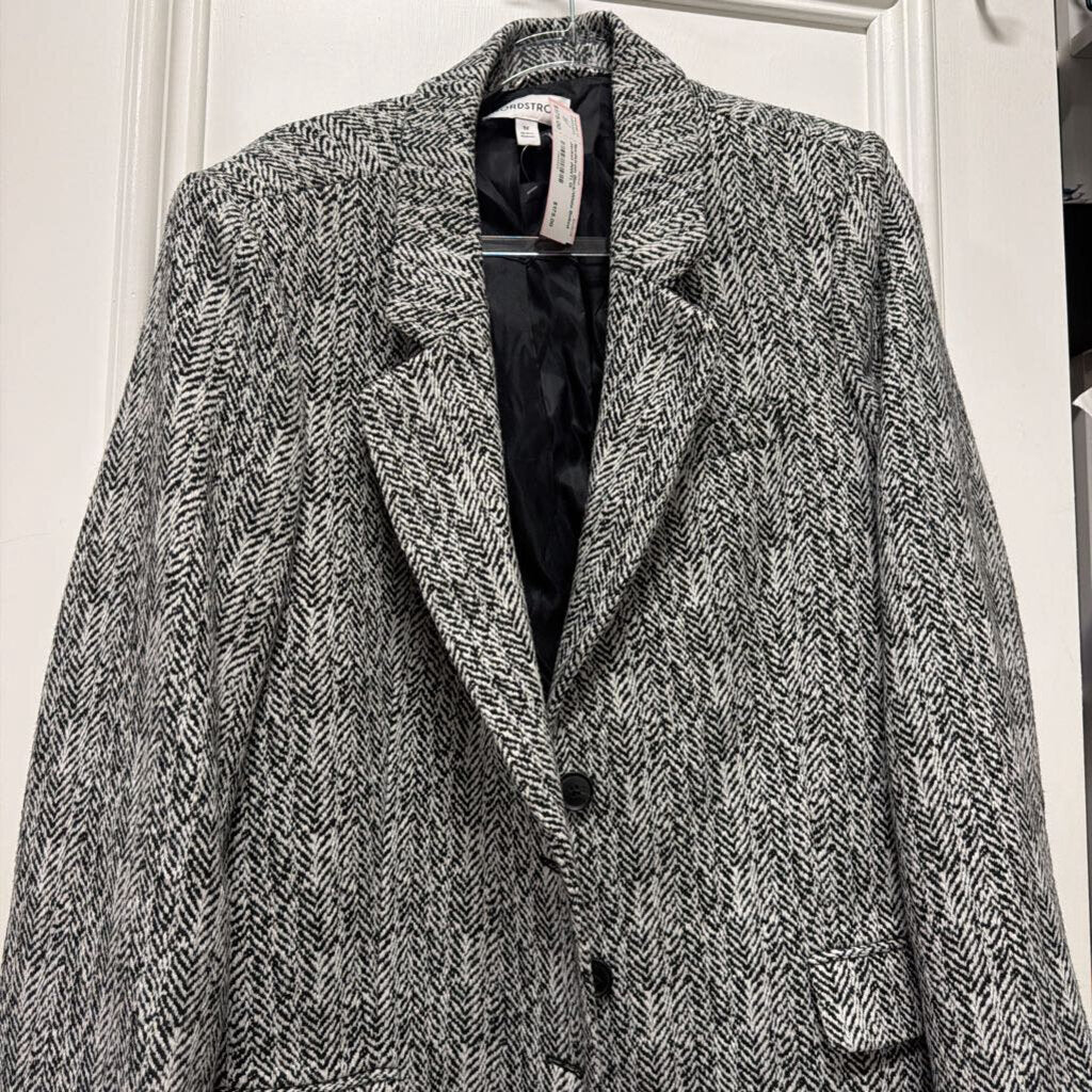 Black/White Belted Jacket (NWT)