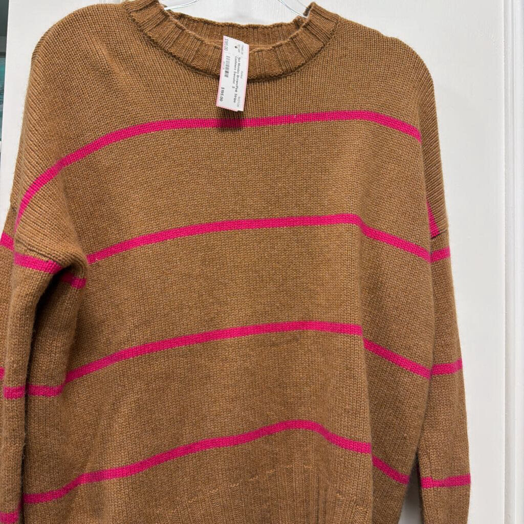 Brown/Pink Stripe Cashmere Sweater