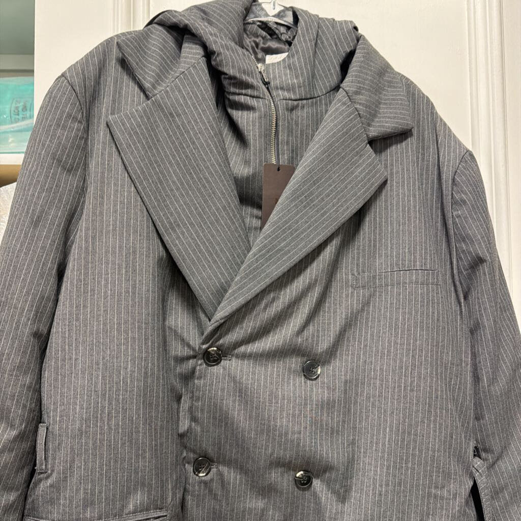 Gray Pinstripe Coat (NWT)