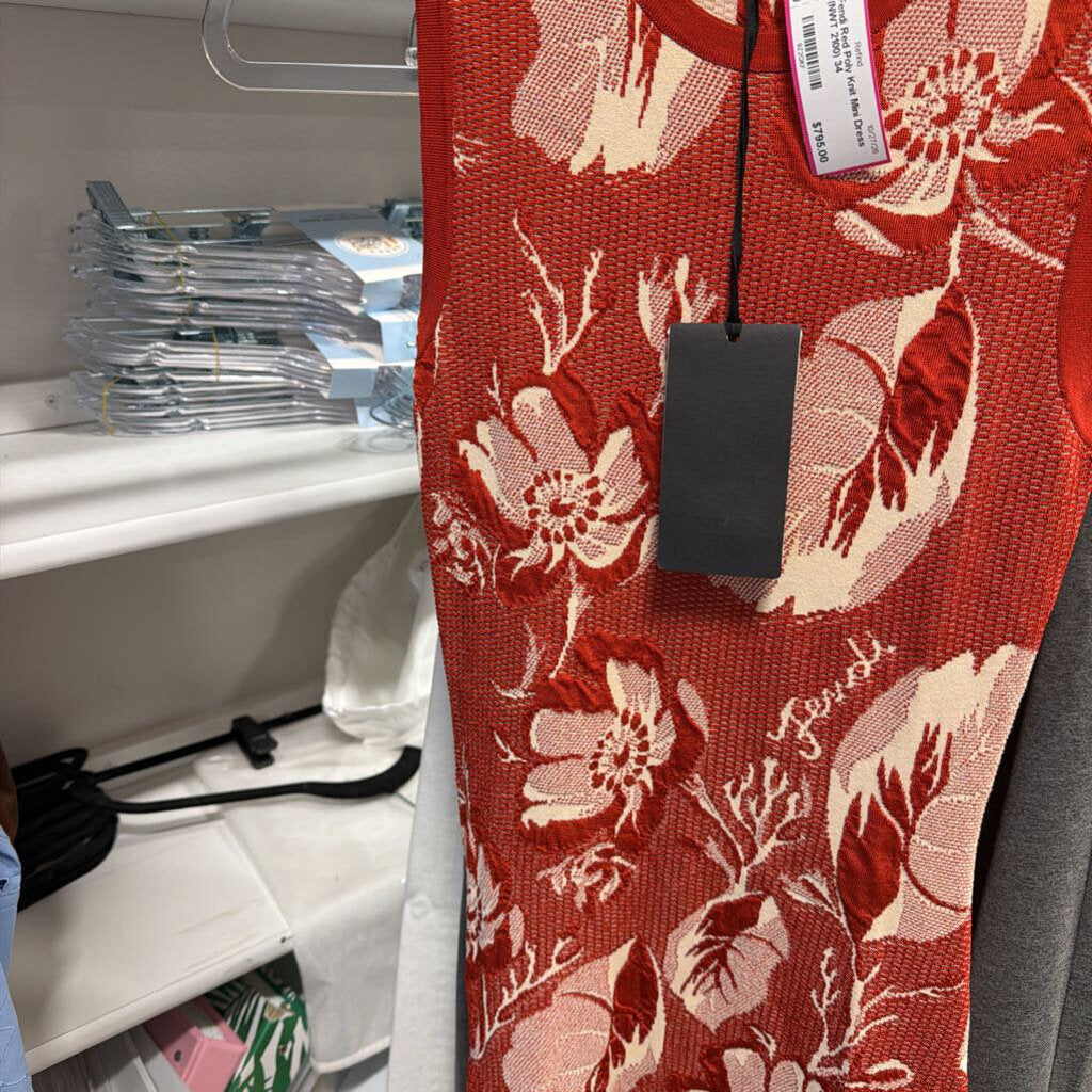 Red Poly Knit Mini Dress (NWT 2100)