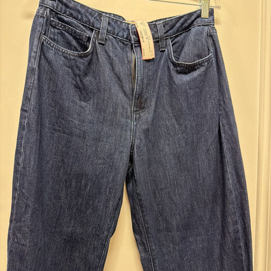 Dark Wash Barrel Leg Jean