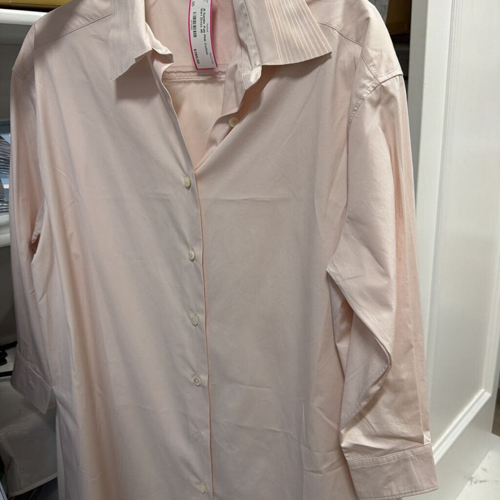 Pale Pink Cotton Shirt Dress