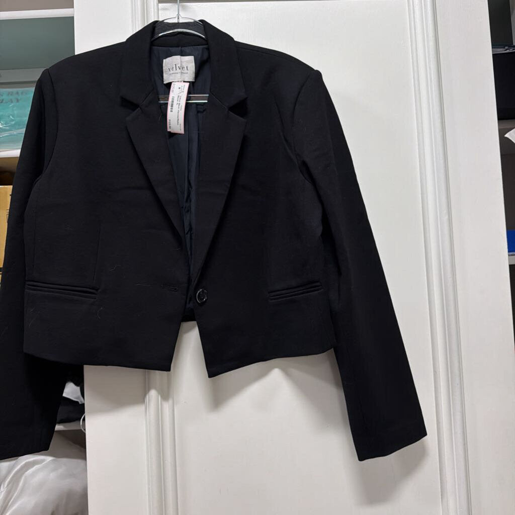 Black Viscose/Nylon Blazer